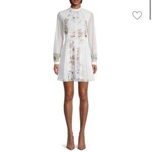 Ted Baker London Meirion Lace Accent Floral Long Sleeve Dress Size 2 (US 4-6)